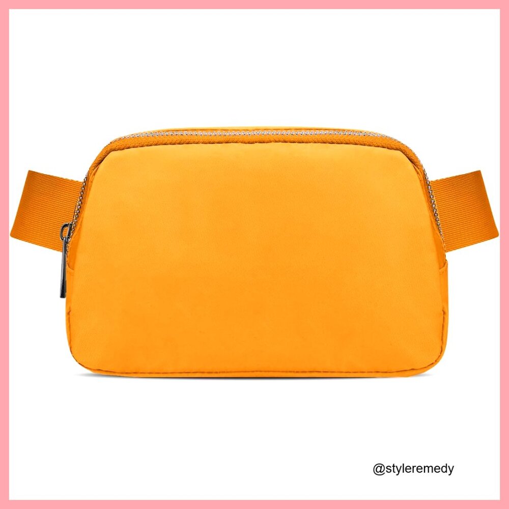 Nylon Crossbody Waist Pack with Adjustable Strap and Multiple Pockets